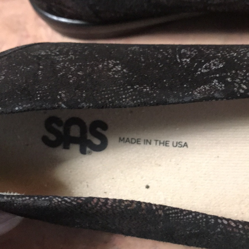 Beautiful stamped leather SAS flat size 10M - Picture 5 of 8